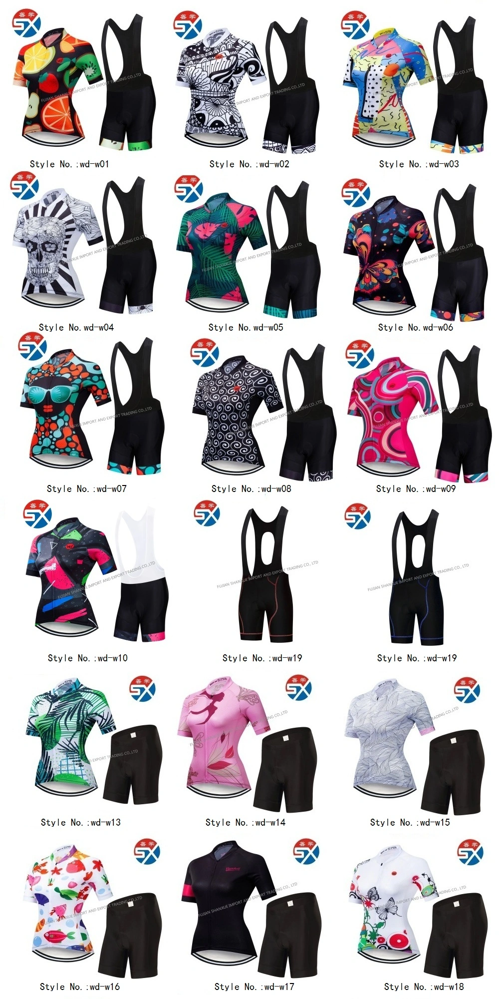 Women's Summer Mountain Bike Riding Short Sleeve Sports Wear Cycling Clothes Team Uniform