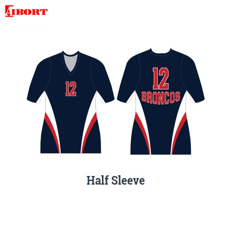 Aibort Long Sleeve Team Sublimation Uniform Volleyball Jersey (T-VB-35)