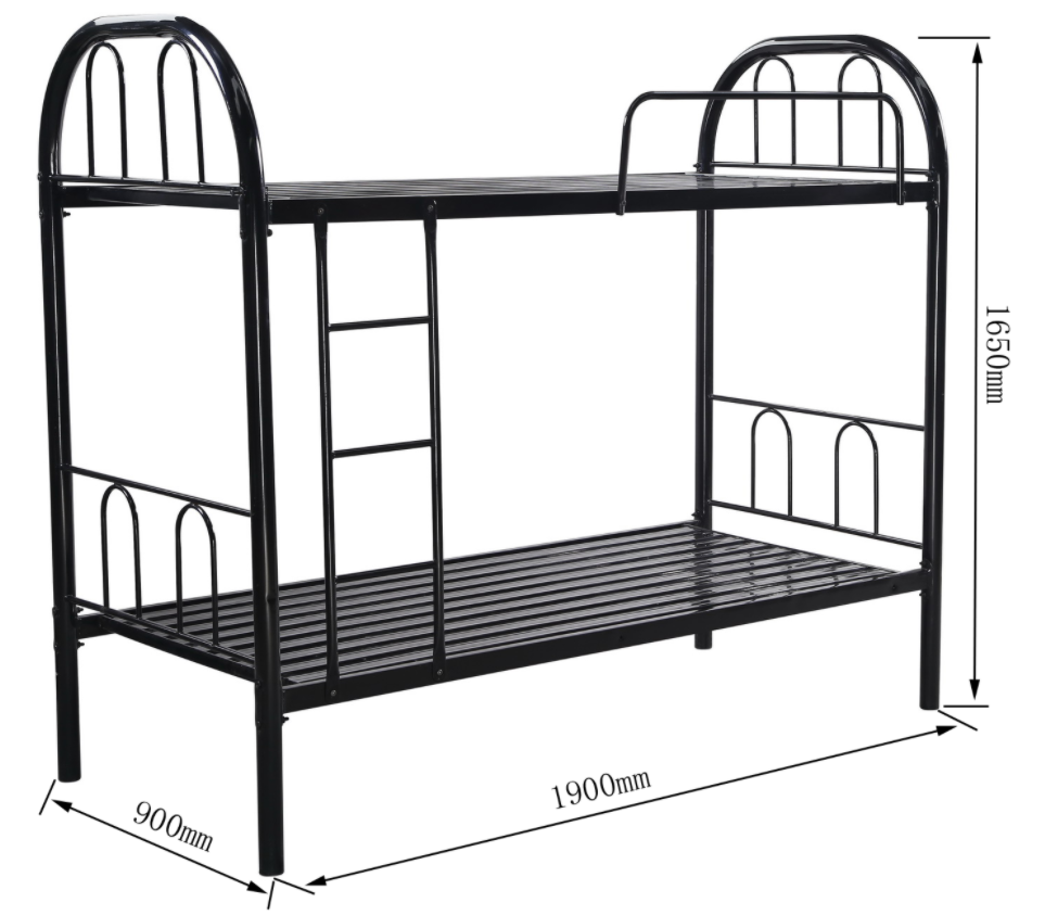 Metal Bed Durable Powder Coating Dormitory Bed
