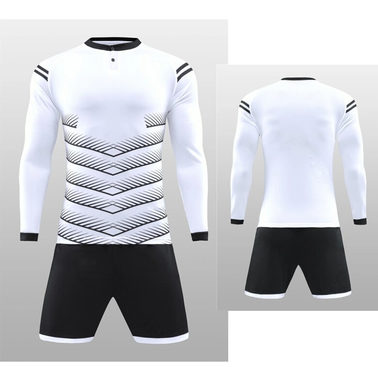 100% Polyester Top Quality Long Sleeve Blank Cheap Team Clubs Soccer Football Jersey Uniforms