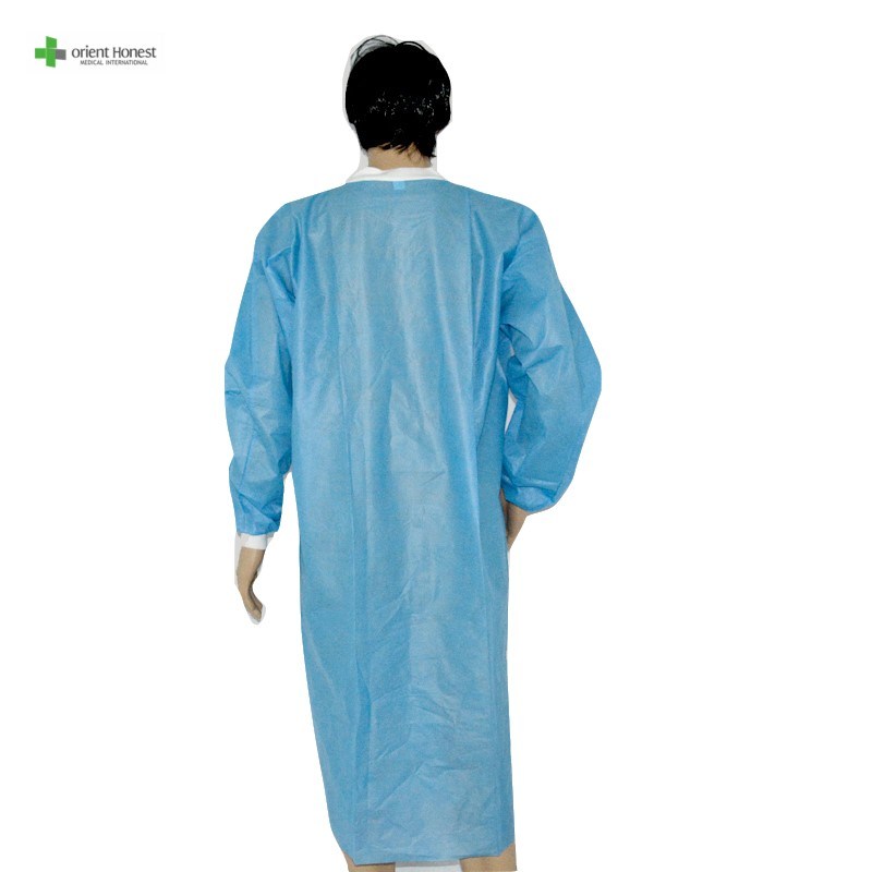 Disposable Lab Coat with Collar Disposable Lab -Gown with Collar Disposable Visit Coat with Collar Disposable Visit Clothing with Collar Medical Supplier