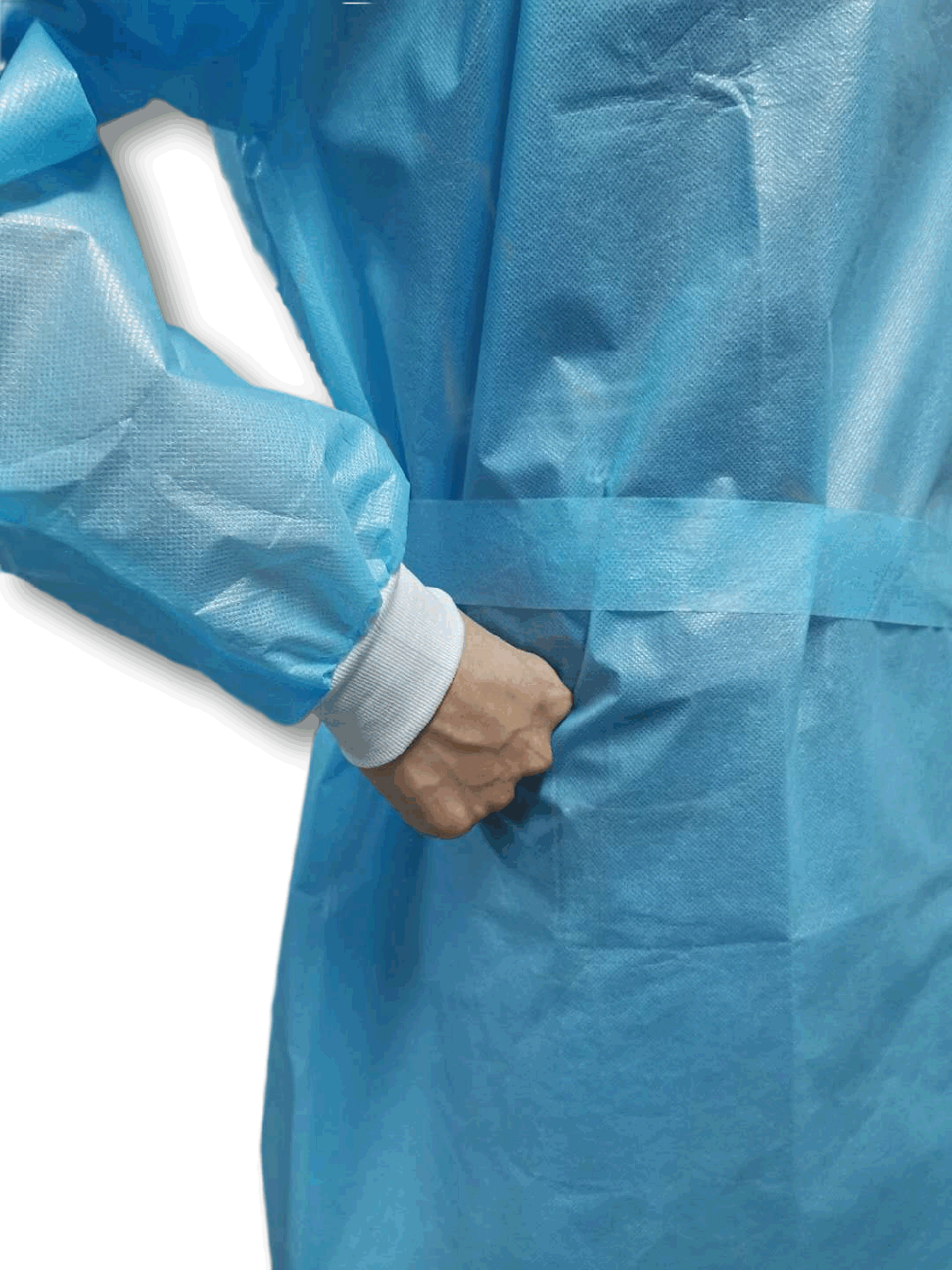 Blue Scrub Suits Non Woven Nursing Uniforms Waterproof and Easy-Breath with Short Sleeves