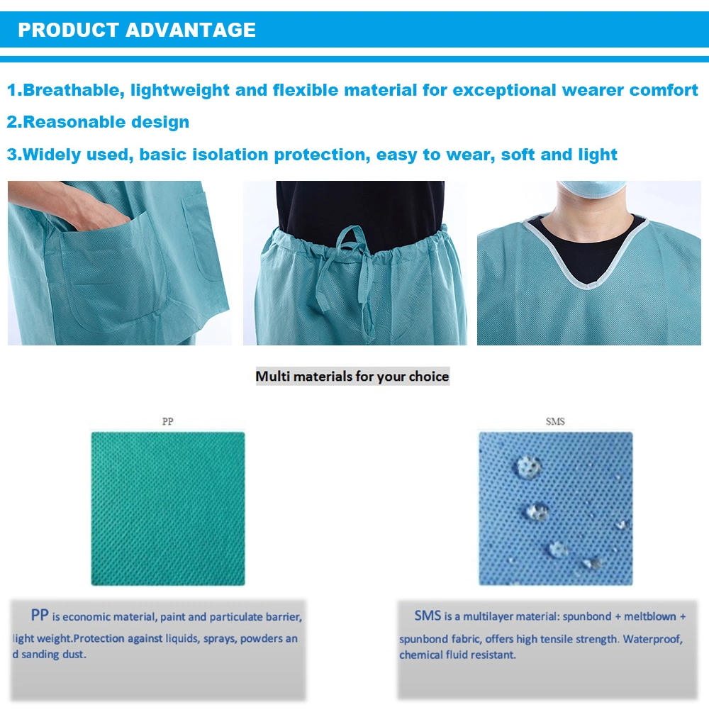 Disposable Scrubs Uniforms Surgical Scrub Suit Surgical Uniform for Hospital Clinic Use