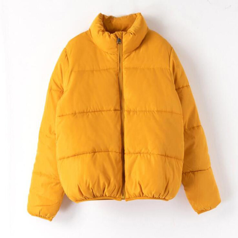 Fashion Solid Stand Collar Oversized Bubble Coat Short Jacket Winter Autumn Parkas Puffer Jacket