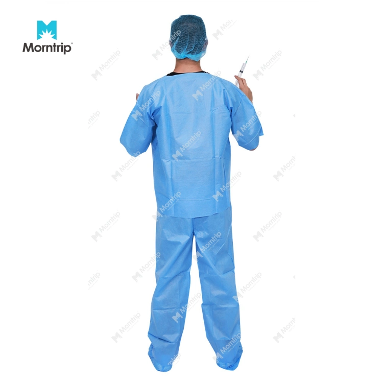 Disposable SMS PP Scrub Suit Nurse Uniform