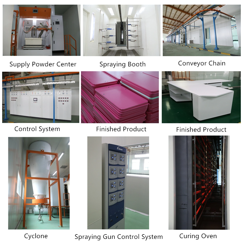 Ce Quality MDF Powder Coating Line with Coating Booth and Curing Oven