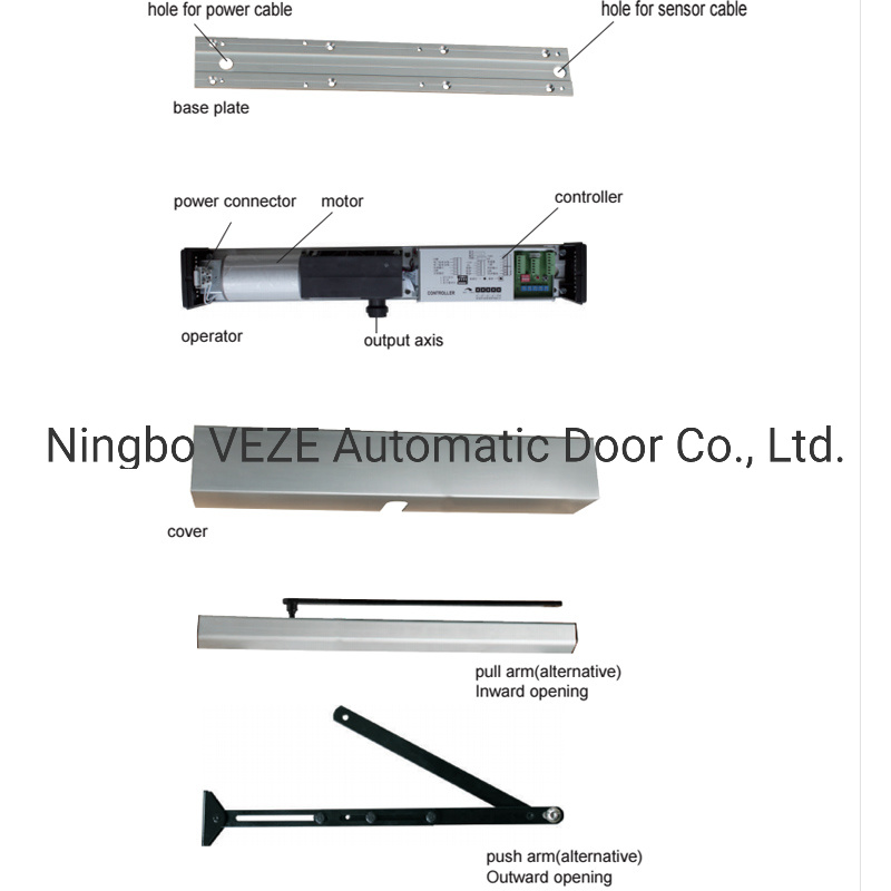 Automatic Swing Door Operator with Wireless Push Button Switch