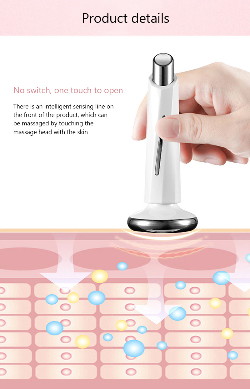 Vibration Frequency Magic Heated Electric Eye Massager Pen Eye Massager Wand for Smooth Fine Lines