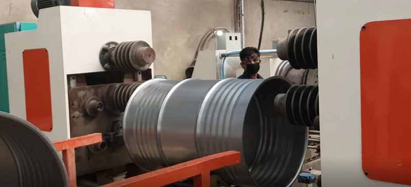 Flangers & Curlers Machine for Steel Barrel Manufacturing