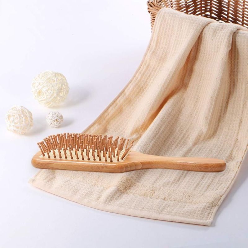 Bamboo Hair Brush Organic Biodegradable Hair Brush for Massaging Scalp Big Handle