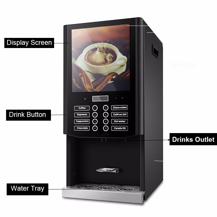 6L Automatic Table Top Instant Automatic Coffee Vending Machine