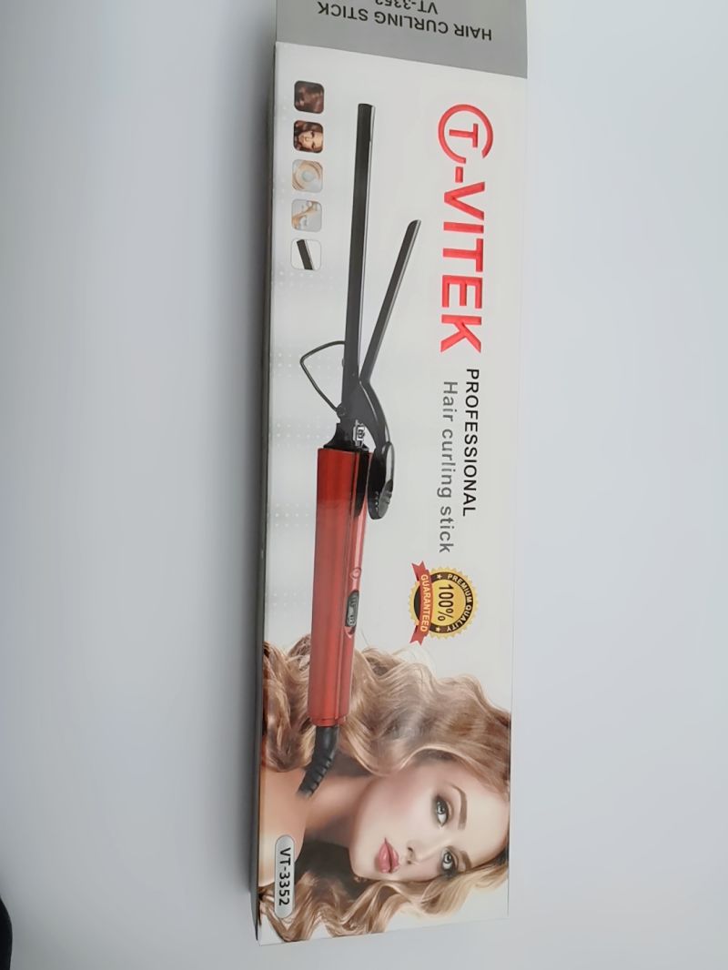 Ceramic PTC Medium Hair Curling Salon LED Temperature Display Straightener Curler
