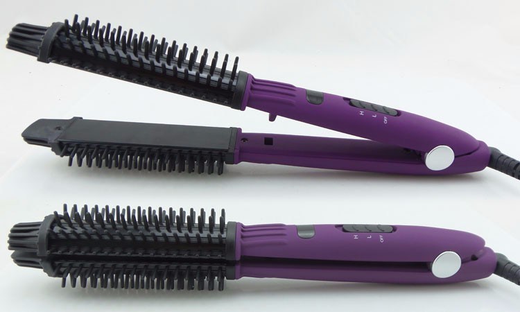 Good Electric 2 in 1 Hair Curling Straightening Iron Brush