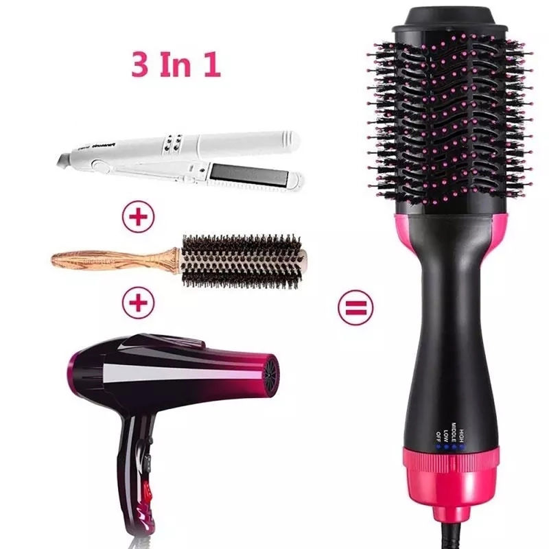 Portable Electric Brush Comb Straightening Curl Comb Hair Comb Curling Styling Tools 3 in 1 Hair Dryer Brush Plastic 1000W 750g