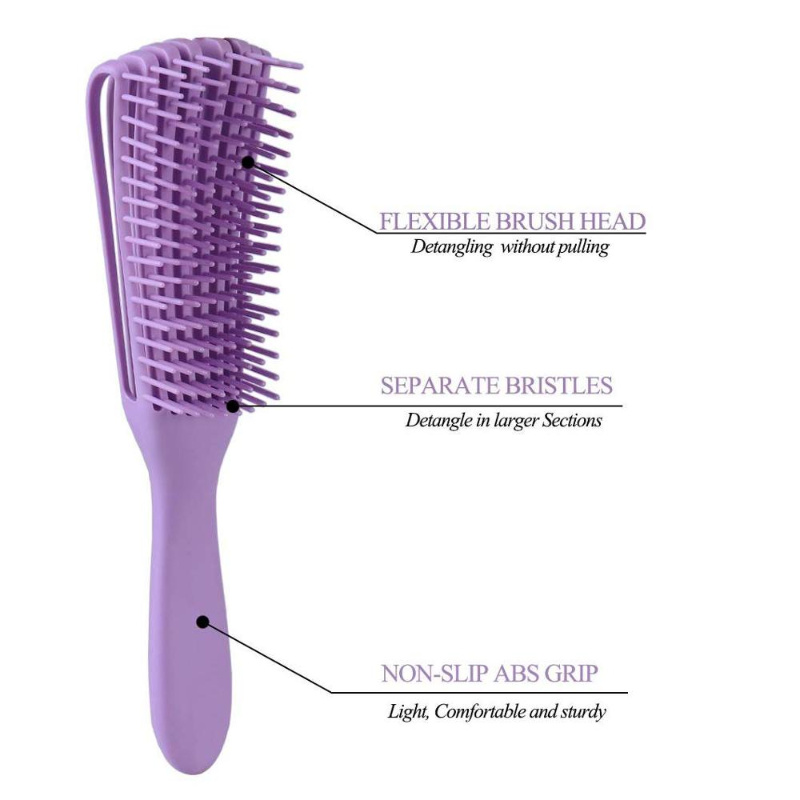 Ez Detangling for Natural Hair of African America 3A to 4c Hair Brush