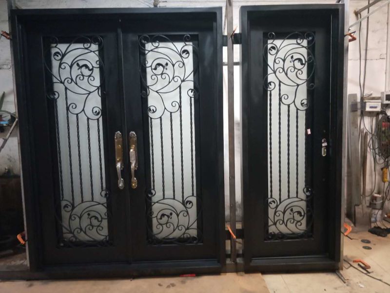 Wrought Iron Main Entrance Window Doors Grill Design Wrought Iron Door|Wrought Iron Front Door|Wrought Iron Security Doors