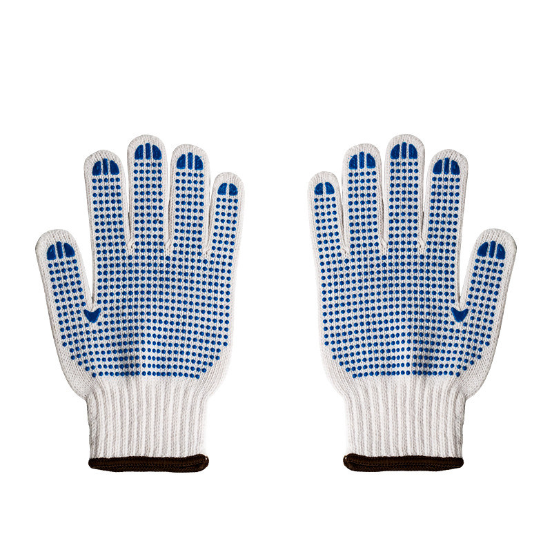 Good Price Cotton Gloves with Rubber Dimples