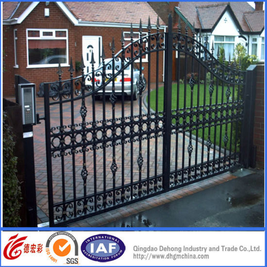 Automatic Aluminum Garden Entrance Security Wrought Iron Gate for Home