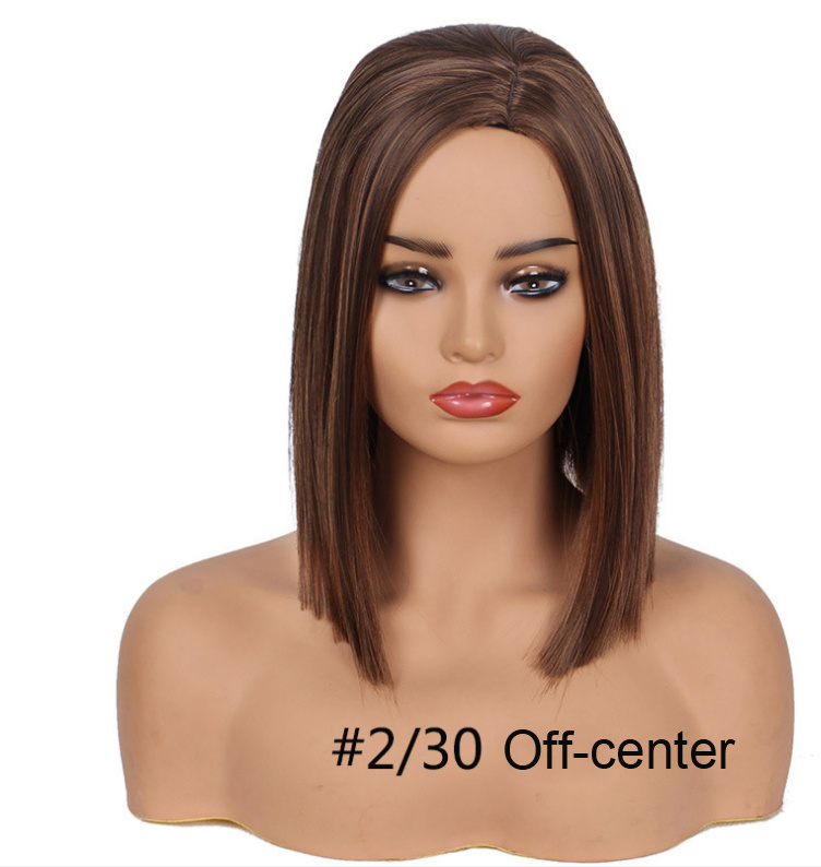 Hot Sell Medium-Long Straight Human Hair Wig Synthetic Hair Wig for Women