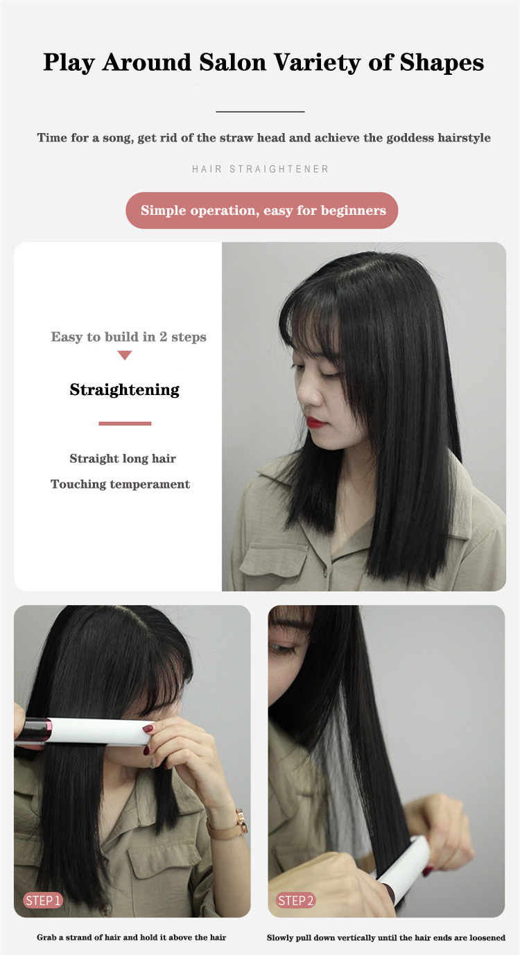 Nova Professional 2 in 1 Steam Electric, Iron Hair Curler Straight Styler Ceramic Coating Hair Styling Straightener/
