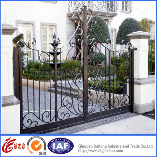 Automatic Aluminum Garden Entrance Security Wrought Iron Gate for Home