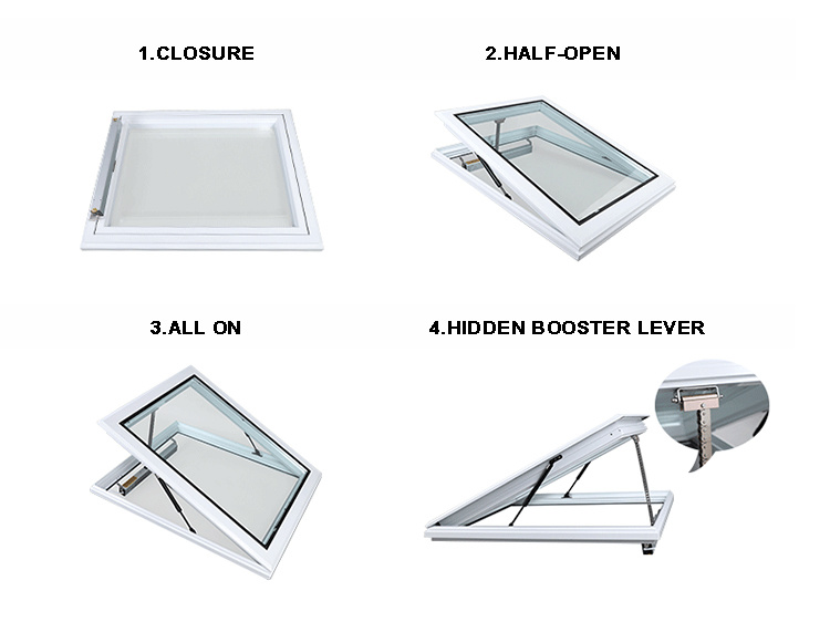 The Latest Design Electric Glass Aluminum Roof Skylight
