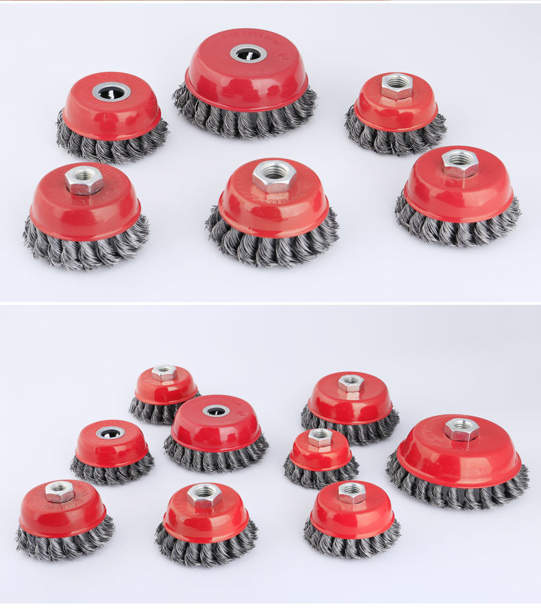 Twisted Wire Screw Bowl Wire Brush Steel Brush Scaling Brush Cleaning Brush Polishing Brush