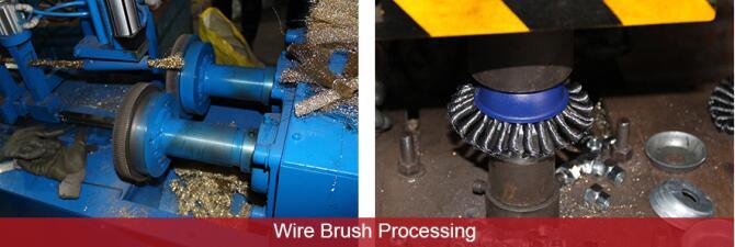 Plasitc Handle Hcs Wire Brush 4 Row for Removing Rust