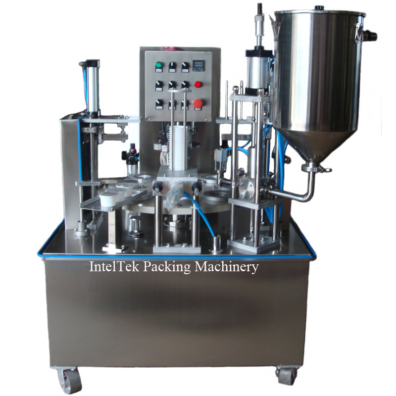 Automatic Rotary Type Soy Bean Milk Cup Filling Sealing Machine