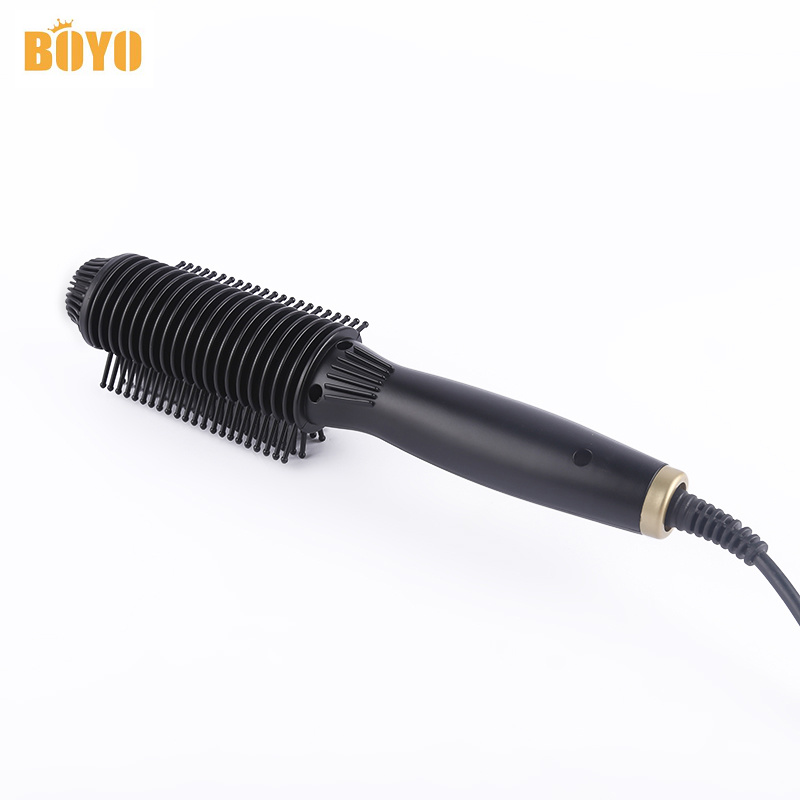 LED Hair Straightening Brush Electric Hair Brush Straightener
