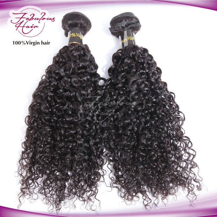Unprocessed Virgin Human Hair Curly Hair Bundles Hair Weaves
