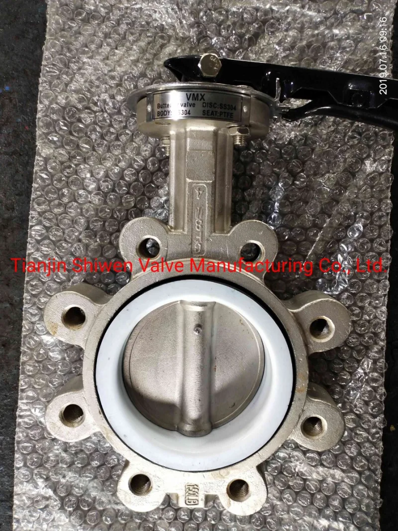 Ductile Iron CF8 Lug Type Lt Butterfly Valve with