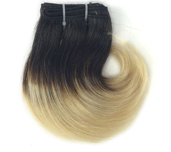 8inchs Short Wavy Weave Two Tone Ombre Human Hair Weft