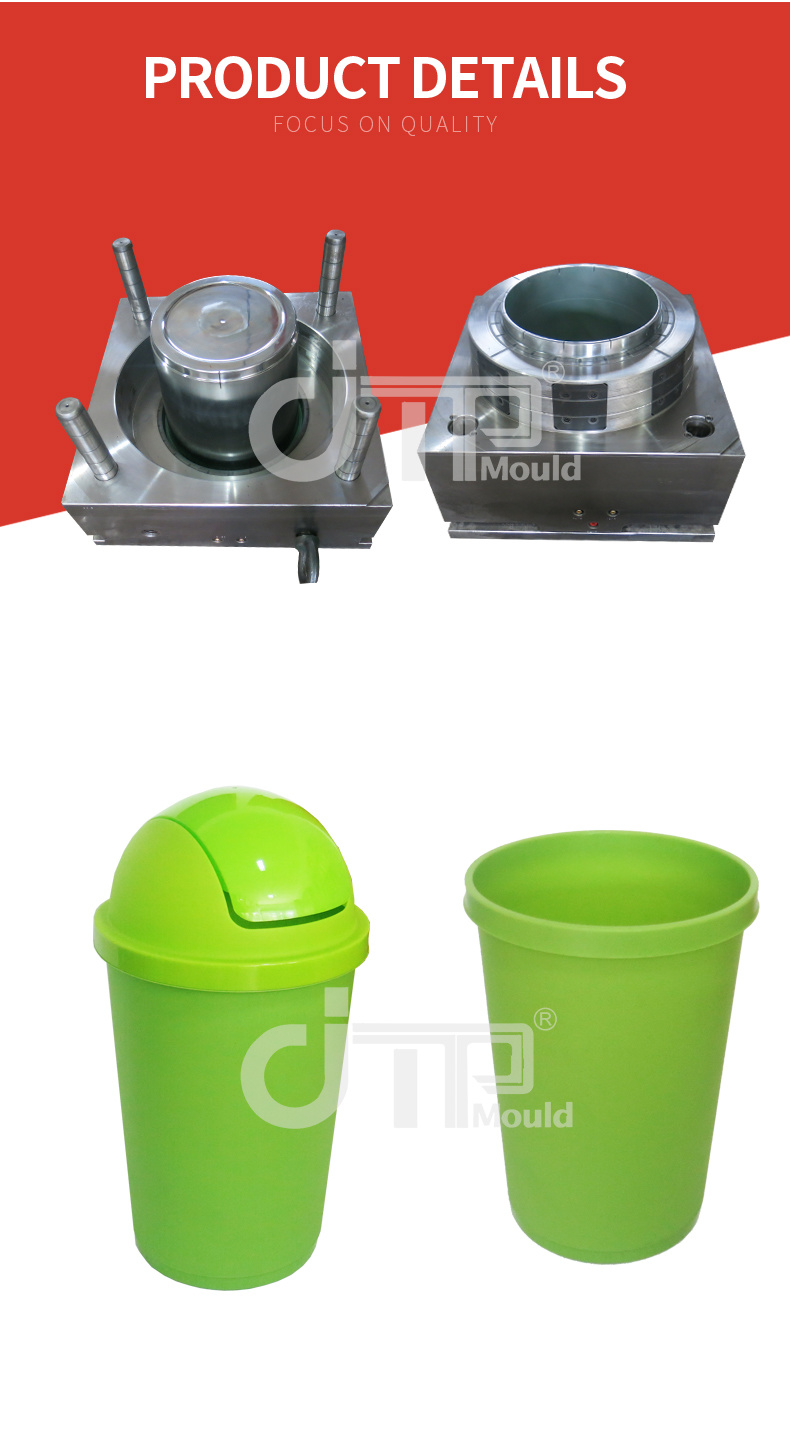 Plastic Injection Dustbin Mould Outdoor Bins Mould Trash Can Mould