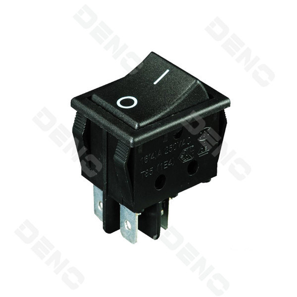 16A/250V 20A/125V AC Double Pole Single Throw Dpdt Rocker Switch