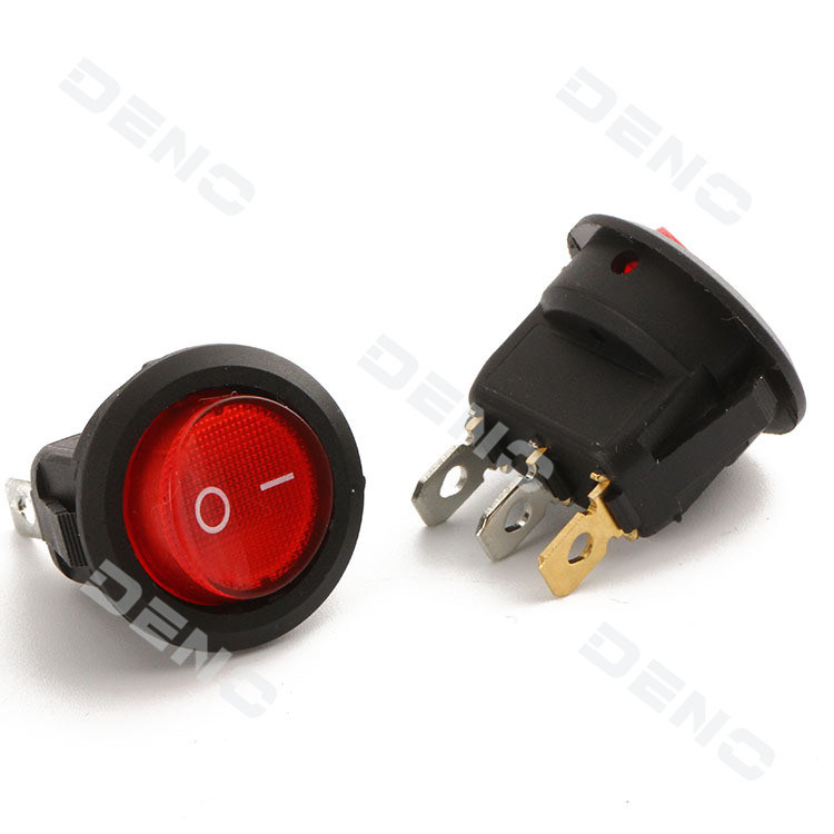 125V Double Pole 4 Pin on off 2 Position Green LED Rocker Switch