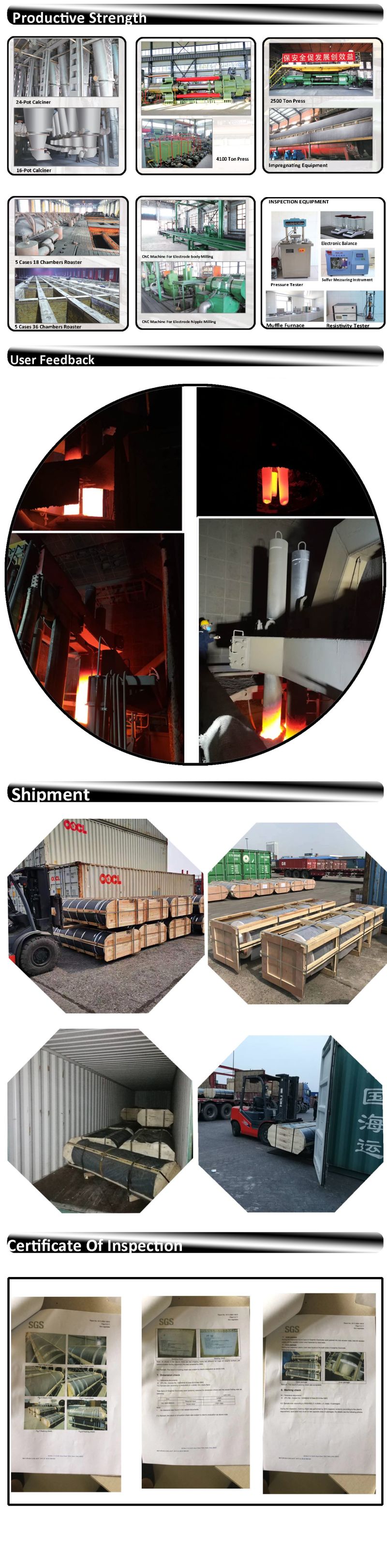 Electrode Manufacturer Supply RP Grade Graphite Rod for Steelmaking