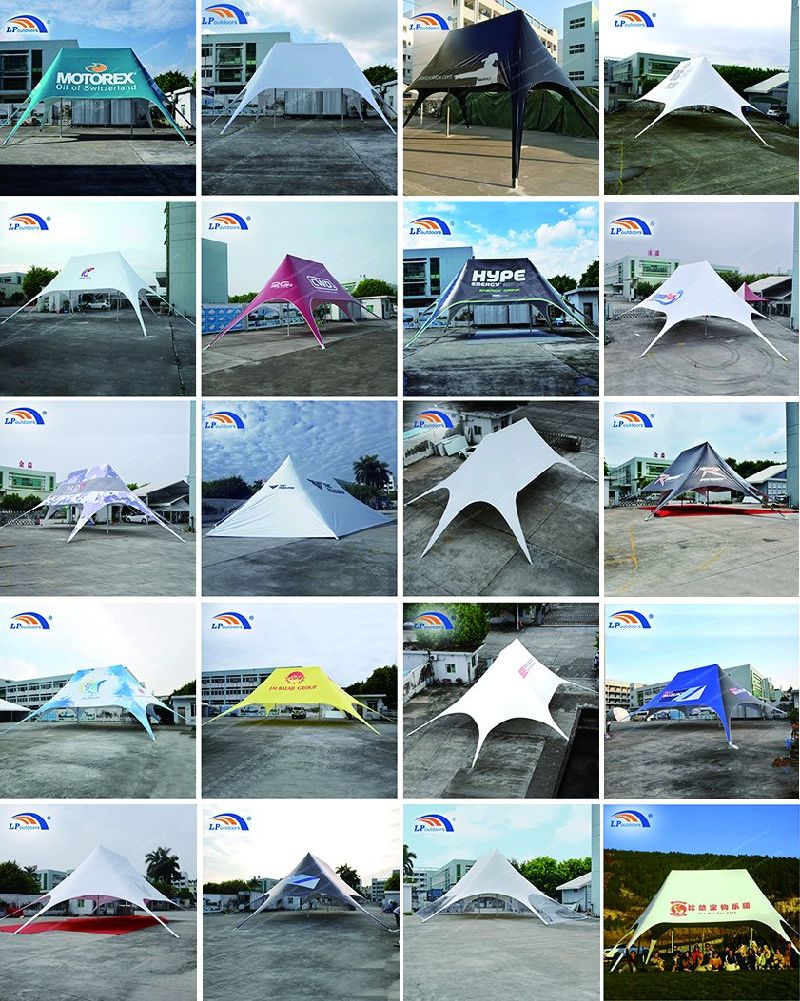 100 People Double Pole Aluminum Star Marquee for Outdoor Events