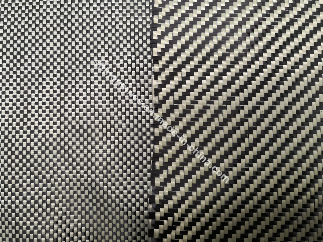 Customzied 200GSM Plain Twill Weave Carbon Aramid Fiber Cloth