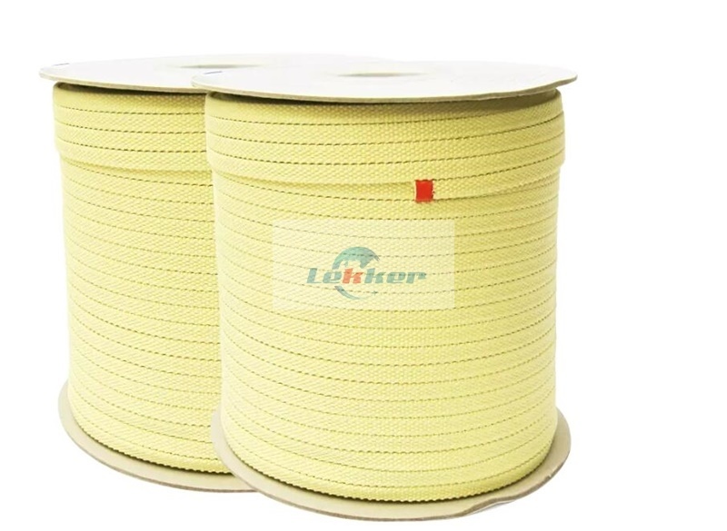 Heat Resistant Square Aramid Ropes, High Temperature Resistant Aramid Roller Ropes, Yellow Aramid Roller Ropes for Sale