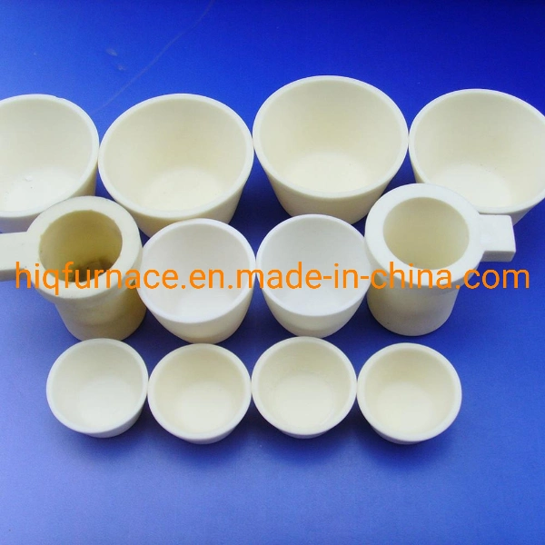 Hot Sales Cheap Casting Alumina Ceramic Crucible, High Al2O3 Cup-Shaped Crucible Cylindrical Ceramic Crucible with Sealed Lid