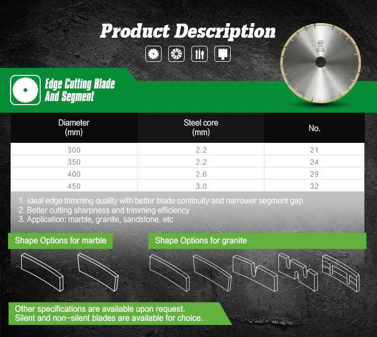 Marble Slab Cutting Welded Circular Saw Blade for Stone Slab Cutting, Natural Stone Tile Cutting Tools