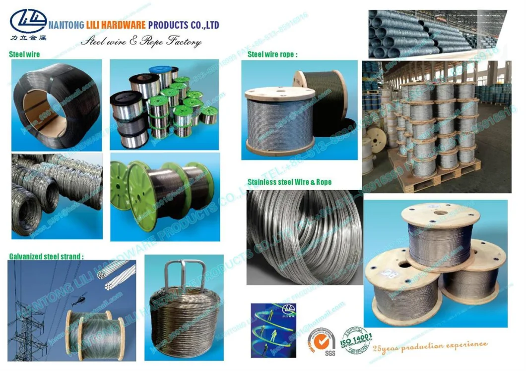 60#/65#/70#/72b/80#/82b High Carbon Steel Wire for Flexible Duct, Mattress Spring, Brushes and Ropes Production
