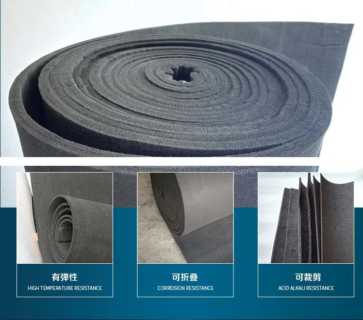 High Purity Rayon Carbon Graphite Fiber Felt as Thermal Insulation Material