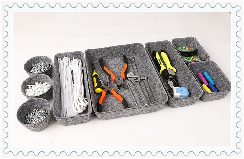 Felt Makeup Organizer Bins Unibody Felt Storage Box Nwith Handle