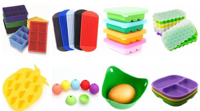 BPA Free Silicone Ice Cube Tray Shot Glass Mold