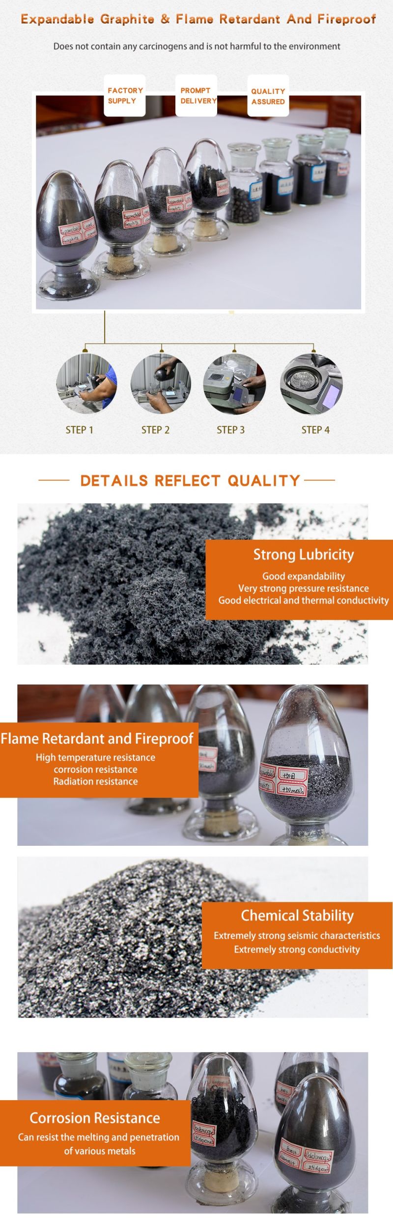 Purity Graphite Expandable Spherical Graphite Powder Expandable Graphite Powder