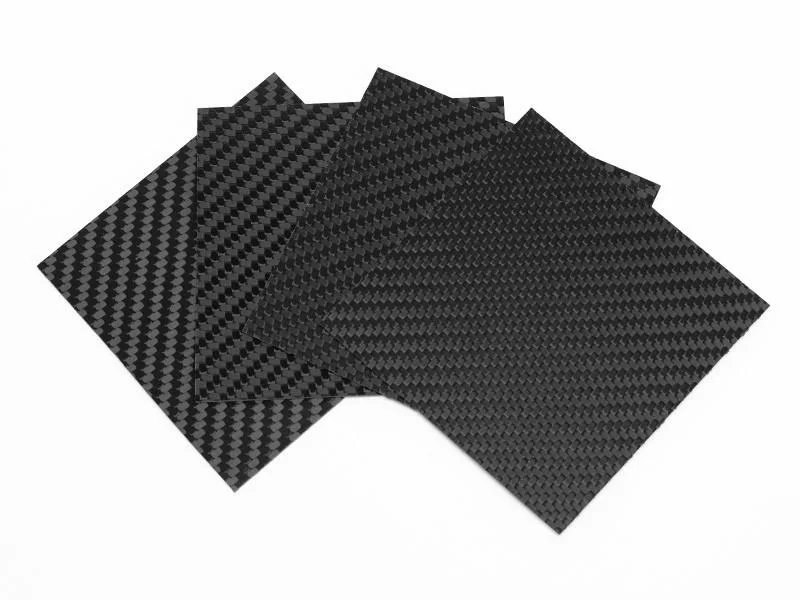Black 2X2 Twill Carbon Fiber Sheet for Knife Handle Material