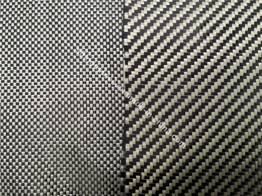 Customized Plain Weave 200GSM Aramid Carbon Fiber Hybrid Cloth