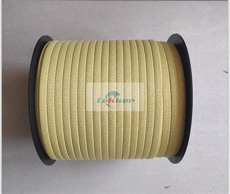 Heat Resistant Square Aramid Ropes, High Temperature Resistant Aramid Roller Ropes, Yellow Aramid Roller Ropes for Sale